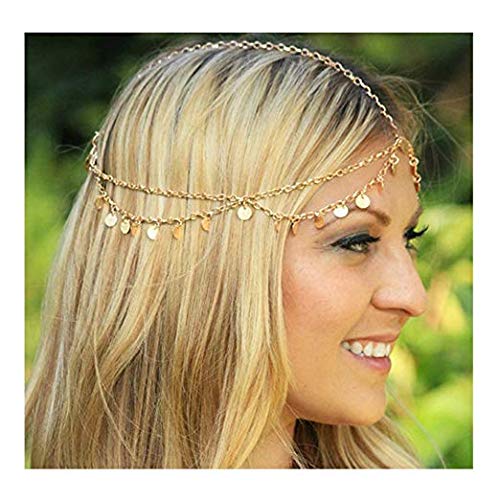 Diademas para la cabeza (4 unidades), color turquesa, pelo bohemio, accesorio, para mujeres y niñas, de BlueSpace