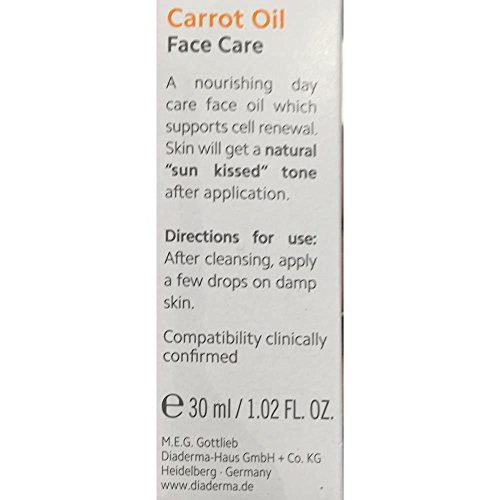 Diaderma - Aceite de zanahoria para el cuidado facial (6 unidades de 30 ml)