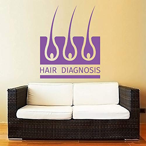 Diagnóstico del cabello Pegatinas de pared Vinilo Tatuajes de pared Estilo de vida saludable Salón de dermatología Decoración nórdica para el hogar Sala de estar color-3-9 74x95cm