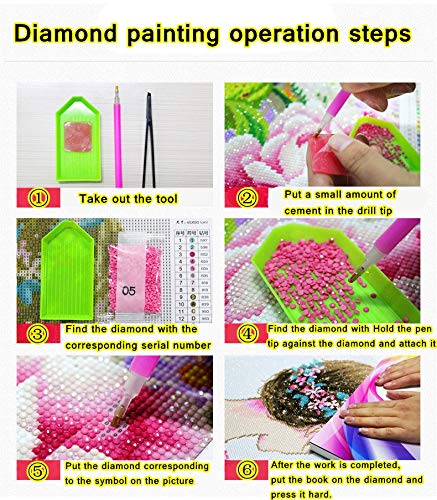 Diamante pintura Kit DIY,5D Large diamond painting full drill,cuento de hadas fantasma de terror Crystal Rhinestone punto de cruz artes lienzo pared decoración,13.8 * 27.6inch-Taladro redondo,35x70cm