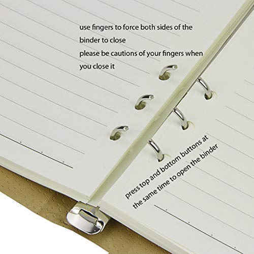 Diario de Escritura de Cuero A5 Viajeros Recargables Cuaderno Cuaderno Diario Cuaderno de Bocetos Vintage Navidad Regalos de San Valentín Cumpleaños de Bodas Regalos de Jubilación (Marrón)