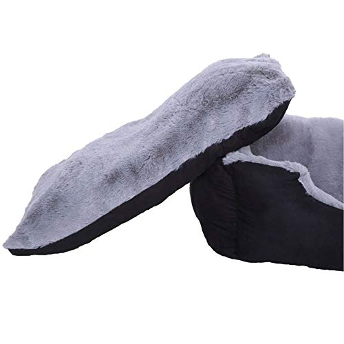Dibea Cama Perros Cojín Perros Cesta Perros con Cojín Tamaño S Gris/Negro 1 Unidad 500 g