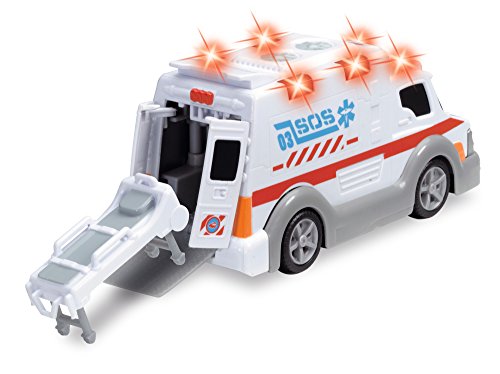 Dickie-Ambulancia Action Series 15cm 3302004 (+3 años) Vehículo de juguete con función, color blanco , color/modelo surtido