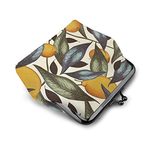 Dicky Bow Julia monedero de cuero para cambio de monedero, cierre de beso Mini cosméticos de maquillaje bolsas para mujeres y niñas