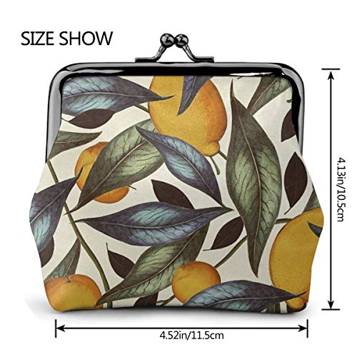 Dicky Bow Julia monedero de cuero para cambio de monedero, cierre de beso Mini cosméticos de maquillaje bolsas para mujeres y niñas