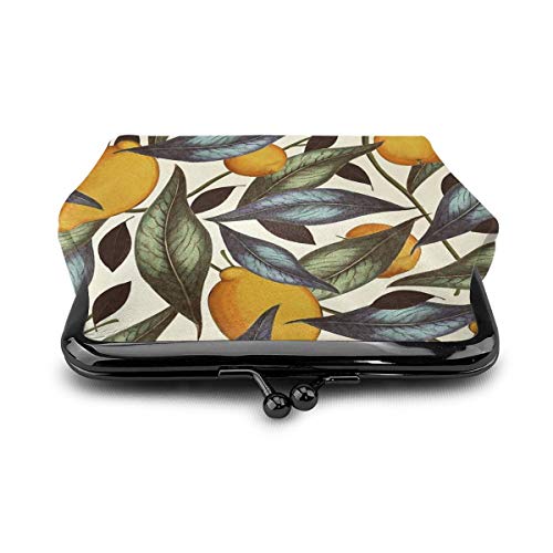 Dicky Bow Julia monedero de cuero para cambio de monedero, cierre de beso Mini cosméticos de maquillaje bolsas para mujeres y niñas