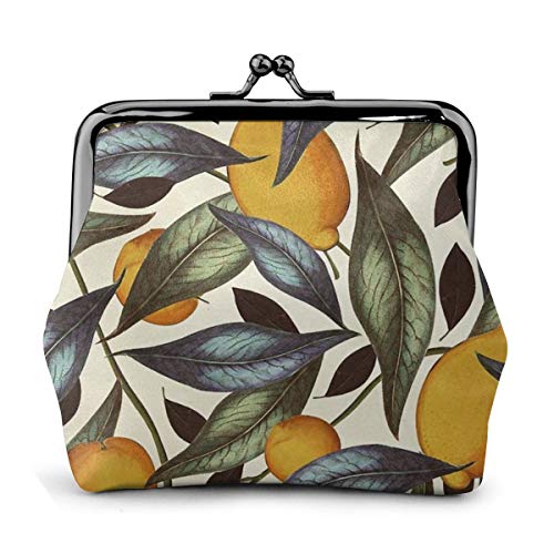 Dicky Bow Julia monedero de cuero para cambio de monedero, cierre de beso Mini cosméticos de maquillaje bolsas para mujeres y niñas