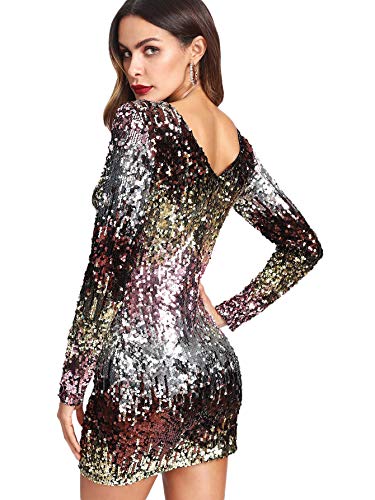 DIDK Vestidos de Fiesta para Mujer Vestidos con Lentejuelas de Moda para Mujer Faldas Atractivas de Noche