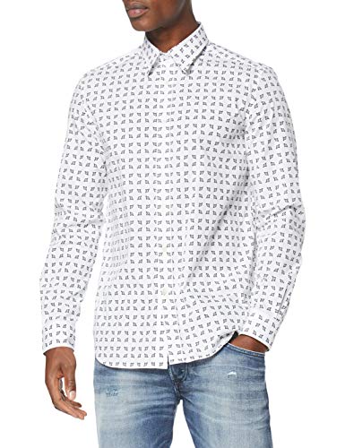 Diesel S-akura Shirt Camisa, Blanco (Bright White 100), Medium para Hombre