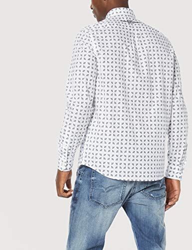 Diesel S-akura Shirt Camisa, Blanco (Bright White 100), Medium para Hombre