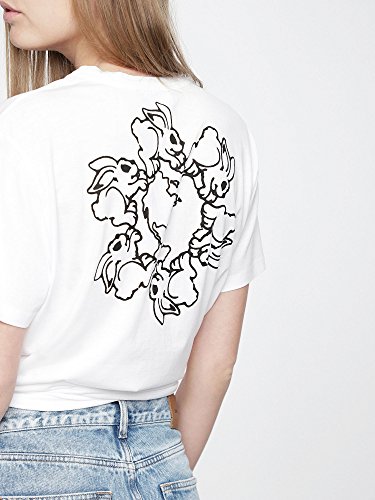 Diesel T-Daria Camiseta, Blanco (100 100), X-Small (Tamaño del Fabricante:XS) para Mujer