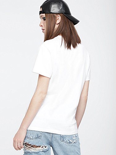 Diesel T-Flavia-B Camiseta, Blanco (100 100), Large (Tamaño del Fabricante:L) para Mujer