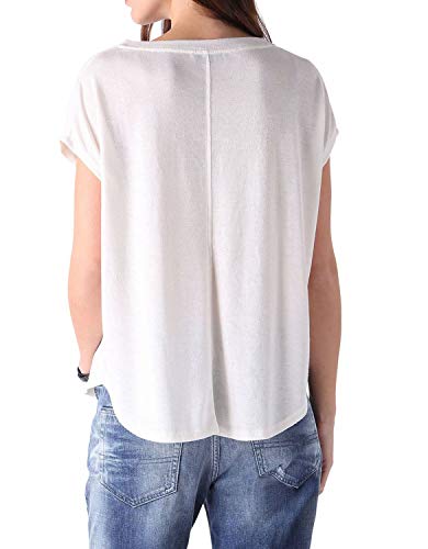 Diesel T-Zola-S T-Shirt Camiseta Mujer (XS, Crema)