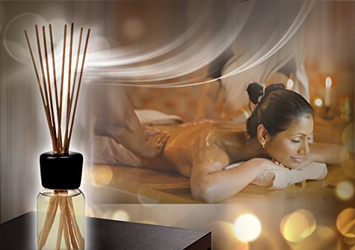 Difusor Aromas de Love Is In The Air 100ml - Fragancia para el Amor con Aceite Puro de Ylang Ylang Natural para Cuartos - Restaurantes - Aromaterapia - con 8 palitos de bambú - 0% Alcohol