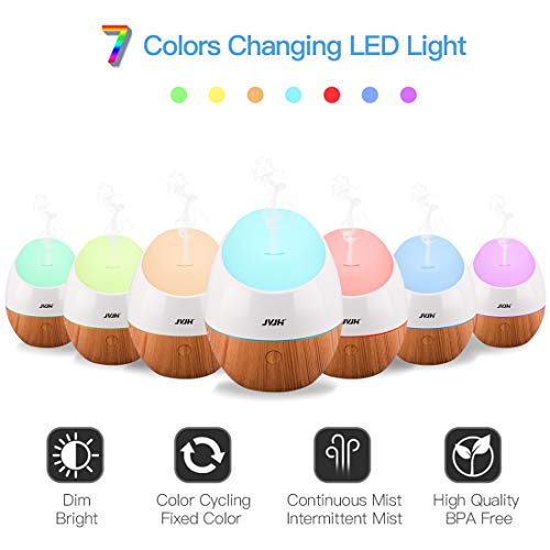 Difusor de Aceite Esencial USB, Difusor de Aroma Portátil de 120 ml, Purificador de Aire de 7 Colores, Con Función de Protección Contra la Escasez de Agua, Para el Hogar y la Oficina (M)
