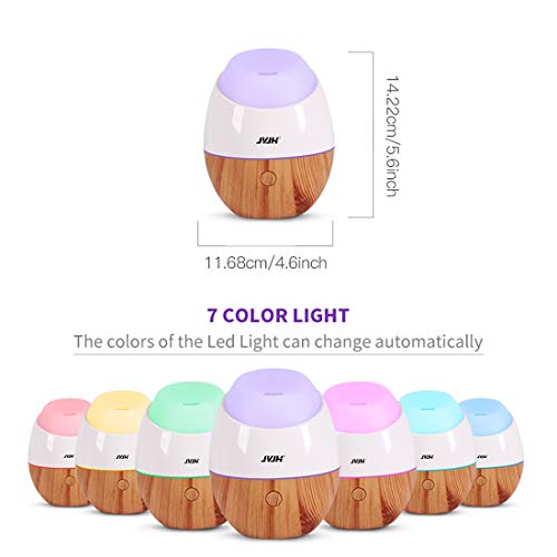 Difusor de Aceite Esencial USB, Difusor de Aroma Portátil de 120 ml, Purificador de Aire de 7 Colores, Con Función de Protección Contra la Escasez de Agua, Para el Hogar y la Oficina (M)