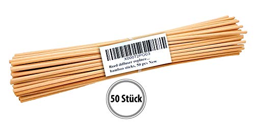 Difusor de Lámina Palos de Bambú de Repuesto 50pcs - 23cm - 3 mm para Difusor de Aceite de Fragancia de Habitación - Aromas de Habitación