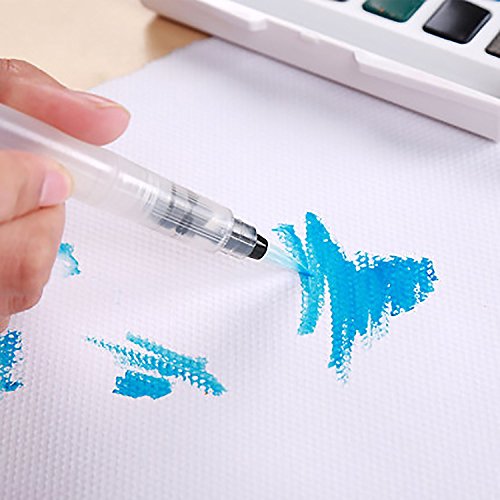DigHealth 6 Piezas Pincel de Agua by, Water Brush Recargable con Deposito de Agua Rellenable, Rotuladores Acuarelables con Paleta de Pintura de Mezcla, con Punta Fina y Piso, para Pintura Artistica
