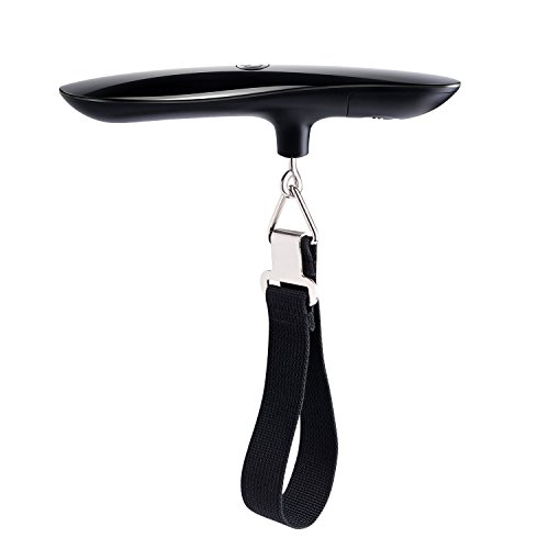 Digital Báscula de Equipaje LCD Portátil - Balanza Escala de Equipaje 110 lb/50 kg Capacidad Batería Incluida para Viajes Al Aire Libre (Versión mejorada)