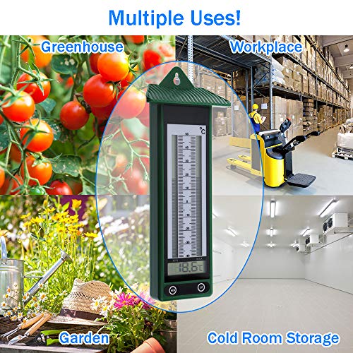 Digital max min termómetro diseño clásico en verde -40 A + 50 °C