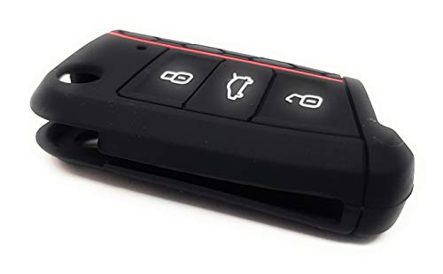 DigitalTech® - Funda Llave Coche. Golf,MK,Polo,Jetta,Touran,T-ROC,Tiguan,Seat Leon,Ibiza,Toledo,Arona,Ateca,Skoda Rapid Spaceback,Fabia,Karoq,Octavia, Superb, etc.