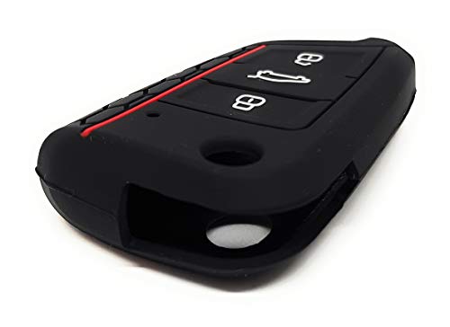 DigitalTech® - Funda Llave Coche. Golf,MK,Polo,Jetta,Touran,T-ROC,Tiguan,Seat Leon,Ibiza,Toledo,Arona,Ateca,Skoda Rapid Spaceback,Fabia,Karoq,Octavia, Superb, etc.