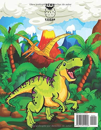 Dinosaurios Libro de Colorear para Niños de 4 a 8 Años