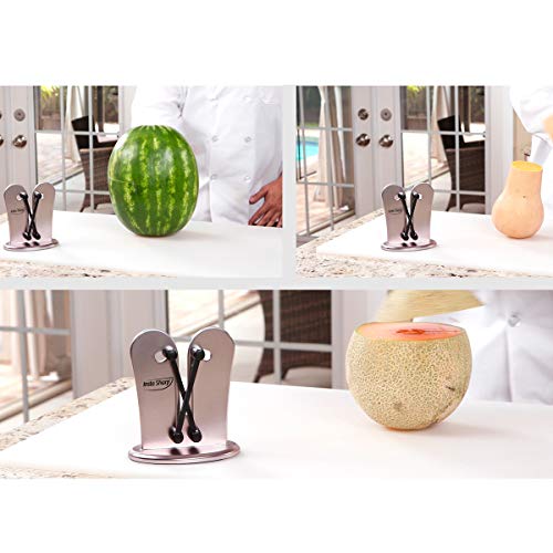 DIRECT TV OUTLET Insta Sharp Original Visto en TV Afilador de Cuchillos con Sacapuntas independientes Afilado profesional - Afilar cuchillos de Cocina, Caza, Pesca y de Bolsillo