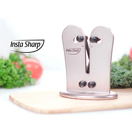 DIRECT TV OUTLET Insta Sharp Original Visto en TV Afilador de Cuchillos con Sacapuntas independientes Afilado profesional - Afilar cuchillos de Cocina, Caza, Pesca y de Bolsillo