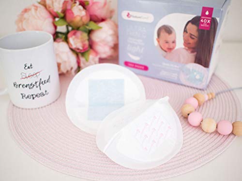 Discos absorbentes de lactancia desechables ultradelgadas, de NatureBond, 120 pzas. Almohadillas contorneadas para lactancia, ligeras y altamente absorbentes