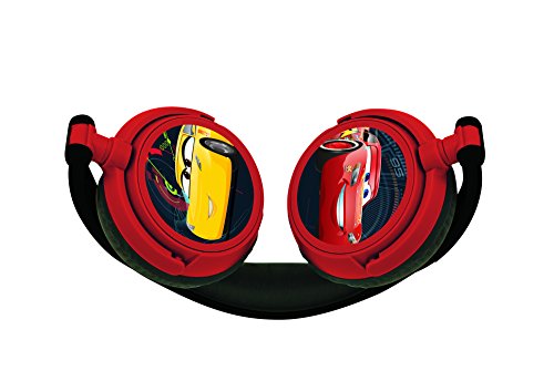 Disney Cars Cascos Estèreo con Diadema Ajustable Y Plegable, Color Rojo, 20X16.8X7.3 cm (Lexibook HP010DC)