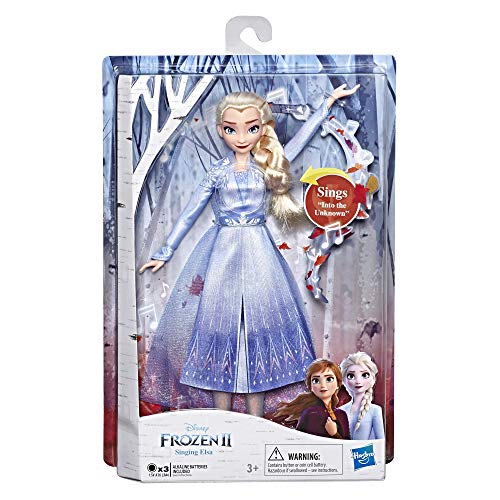 Disney Frozen - Muñeca de Elsa Cantante con música con Vestido Azul Inspirado en Disney Frozen 2, Juguete para niños de 3 años y más
