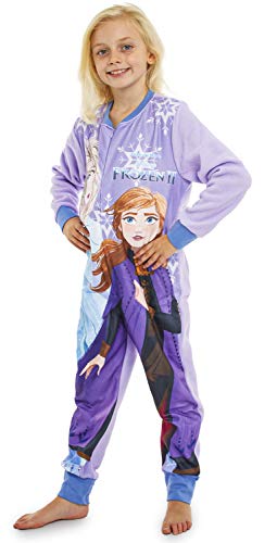 Disney Frozen Pijama Entero para Niñas De Una Pieza, Ropa Niña Invierno con Anna y Elsa El Reino del Hielo (18-24) Meses, Pijamas Enteros Manga Larga Regalos para Niños (2-10 Años) (18/24 Meses)