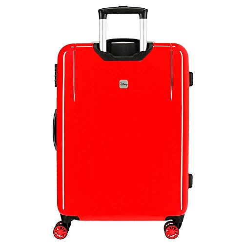 Disney Maleta Mediana Minnie Around the World Paris rígida, Rojo, 48 cm x 68 cm x 26 cm