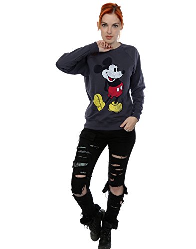 Disney Mujer Mickey Mouse Classic Kick Camisa de Entrenamiento XX-Large Oscuro Heather
