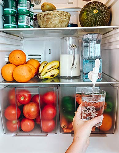 dispensador de agua fría para Nevera. Garrafa con Capacidad 4,2 litros. Botella de plástico PETG Reutilizable con Grifo de fácil Uso. Fuente para Agua, Bebidas, cócteles Playas, Camping, oficinas.