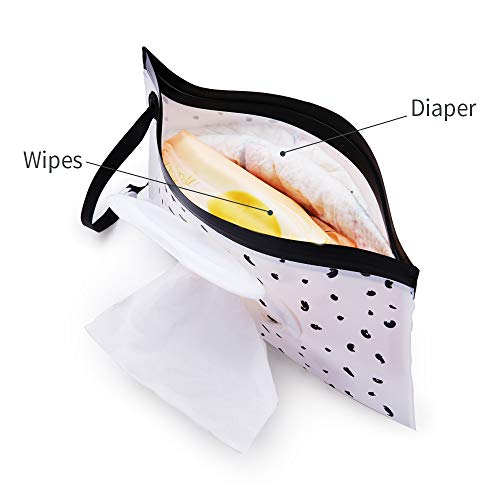 Dispensador de toallitas húmedas portátil – Estuche de toallitas para bebé, reutilizable, recargable, dispensador de toallitas de viaje, bolsa de pañales, bolsa de pañales, coche en el camino
