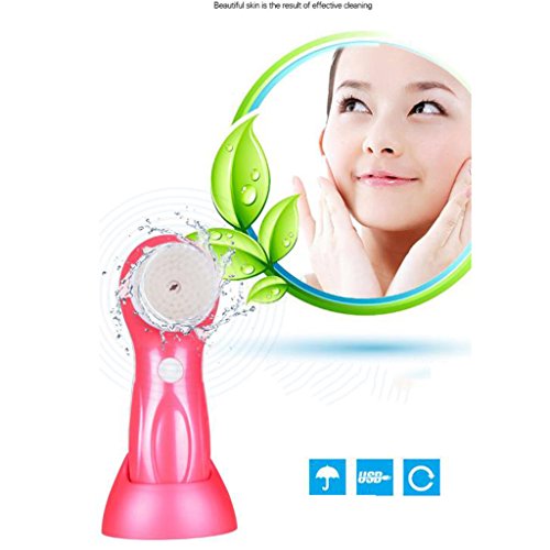 Dispositivo De Limpieza De Carga Limpiador De Poros Lavado Mejora De Artefacto Mejora Positiva Y Negativa Cepillo De Lavado De Rotación, Rojo, Rosa (6 * 8 * 16.6CM),Red