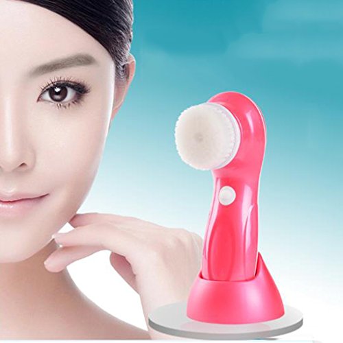 Dispositivo De Limpieza De Carga Limpiador De Poros Lavado Mejora De Artefacto Mejora Positiva Y Negativa Cepillo De Lavado De Rotación, Rojo, Rosa (6 * 8 * 16.6CM),Red