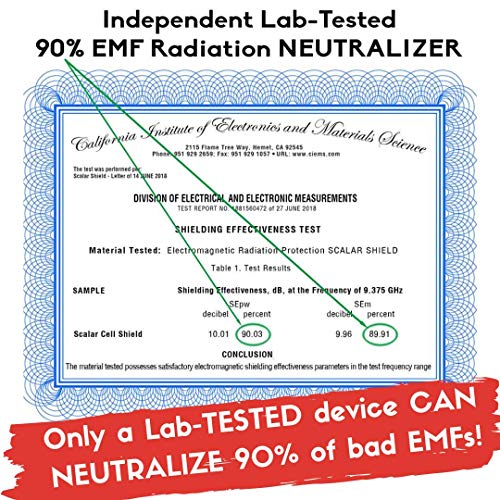 Dispositivo de Protección de EMF Campo de Energía Personal Protección en Áreas de Influencia Geopática. PREMIO Internacional ORO como Protector Anti Radiación, Bloqueador de EMF Protection (4 CM)