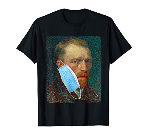 Divertido meme de Van Gogh con una máscara facial Camiseta