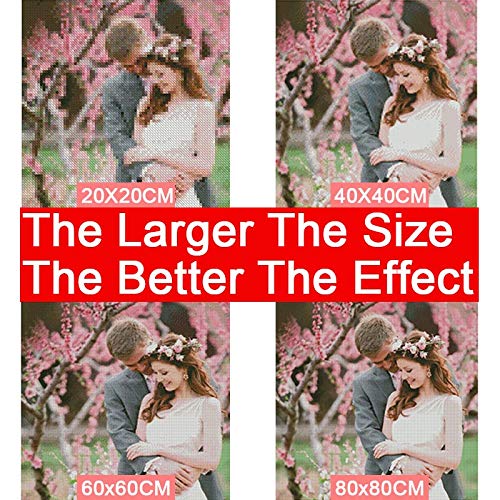 DIY Diamante pintura Kit,5D Large diamond painting full drill,cuento de hadas fantasma de terror Crystal Rhinestone punto de cruz artes lienzo pared decoración,27.6*55.1inch-Taladro redondo,70x140cm