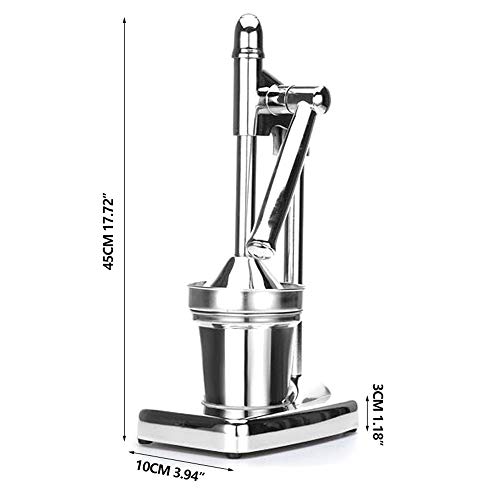 DIYARTS Exprimidor manual de acero inoxidable para el hogar Juicer de frutas Comercial Prensa cítrica sin pelar para uvas Limones Granadas Naranja