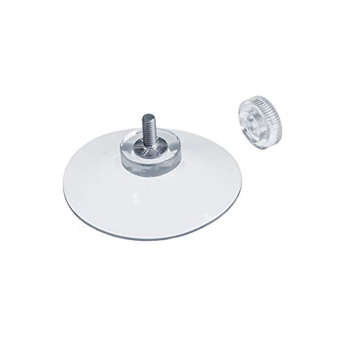 DIYexpert® 20 x ventosa Ø 50 mm con rosca M4 x 10 mm incluye tuercas moleteadas transparente – Fabricado en Alemania