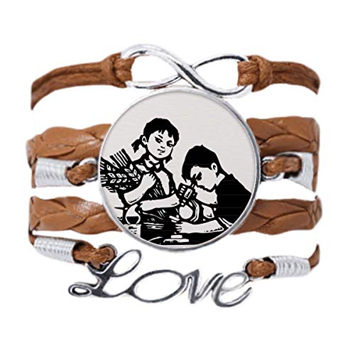 DIYthinker - Pulsera de microscopio de trigo para niño y niña