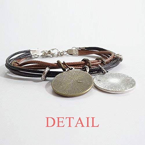 DIYthinker Pulsera del Amor del día de San Valentín Rojo de Labios Cuerda Doble Sistema de Cuero Pulsera de Pareja