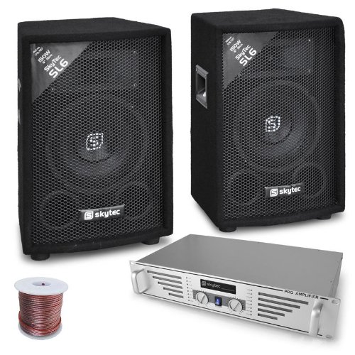 ’DJ Rookie’ Set Par de Altavoces Amplificador 800W PA