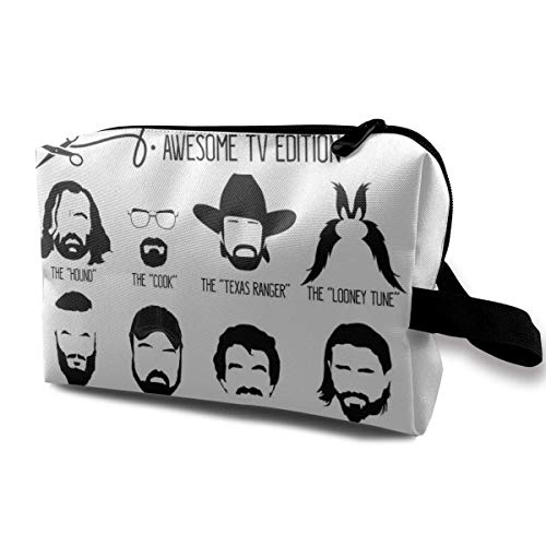 DJNGN Bolsa de maquillaje Bolsa de cosméticos The Tv Facial Hair Compendium Bolsa multifuncional Kit de viaje Bolsa de almacenamiento