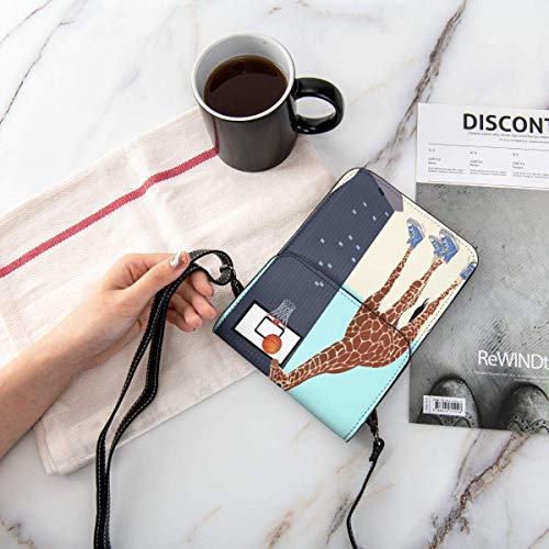 DJNGN Monedero para teléfono Celular, Nuevo Jugador de Baloncesto en el vecindario Bolso Bandolera pequeño Mini Bolso para teléfono Celular Monedero para Pasaporte con Correa Ajustable para el Hombro