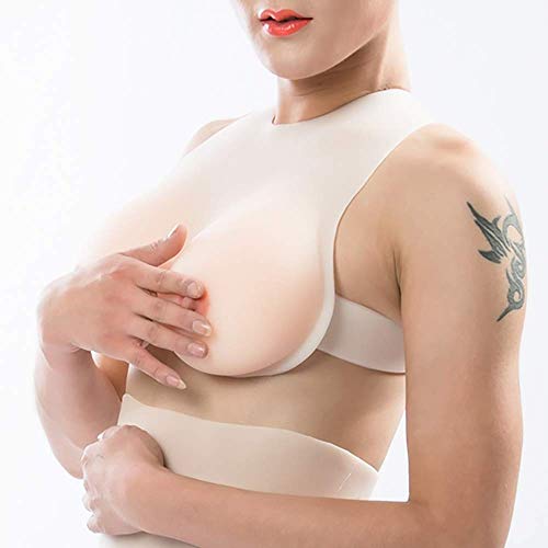Djvbfdh Silicona Pecho Forma Falso Los Pechos Natural Falso Pecho, 100% No Alérgico Medicina para Travesti Transgénero Mastectomía Prótesis,E